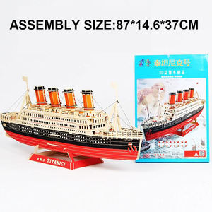 Modèle <span class=keywords><strong>de</strong></span> <span class=keywords><strong>bateau</strong></span> Titanic en bois à assembler soi-même, jouet artisanal pour garçon, best-seller, puzzle 3D, assemblage stimulant, objet <span class=keywords><strong>de</strong></span> décoration - Product Image 5