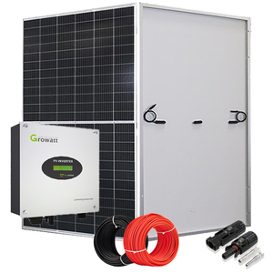Système solaire photovoltaïque connecté au réseau de 10 kW à 100 kW avec panneaux monocristallins triphasés 380 V pour usage domestique - Product Image 1