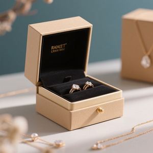 Kleiner einfacher gelber Schmuck karton mit äußerem <span class=keywords><strong>Text</strong></span> 10 Verpackung für Ring & Schmuck Schwamm Liner Typ - Product Image 4