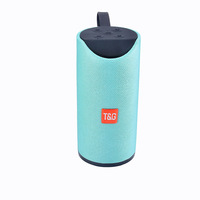 Vente directe usine de haut-parleurs Bluetooth en tissu, systèmes audio extérieurs étanches avec lecteur de carte, caissons de basses à double haut-parleur