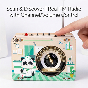 Magipanda Kit <span class=keywords><strong>de</strong></span> Proyectos Educativos STEM para Niños, Radio <span class=keywords><strong>de</strong></span> <span class=keywords><strong>Madera</strong></span> para Armar, Juguetes para Estudiantes Escolares - Product Image 2