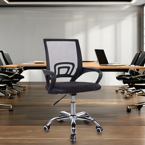 Bon marché Chaises de bureau en maille avec accoudoir à mi-dossier Chaises de bureau pour conférence élévatrice pivotante - Product Image 5
