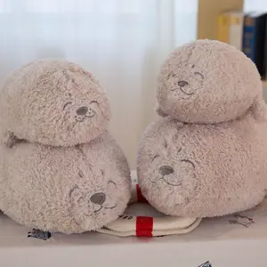 Carino peluche morbido e riccio di leone marino peluche cuscino decorazione per la casa regalo per bambini peluche sigillo cuscino