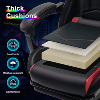 Chaise de jeu ergonomique de qualité supérieure, entièrement réglable, éclairage RGB dynamique, rouge, 500 lbs, Silla Para Juegos, Stoel Gaming Chair