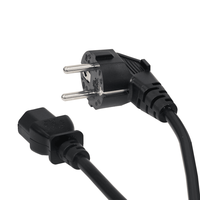 Câble d'alimentation EU Plug AC/certifié VDE, 3 broches Schuko vers C13, cordon d'alimentation pour ordinateur/moniteur PC/ligne d'alimentation H05VV-F 250V