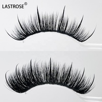 Faux Cils en Vison de 25 mm Volumineux, Cils en Vison 3D de 20 mm en Gros, Faux Cils Vegan 3D Aspect Extensions de Cils Effet Piquant