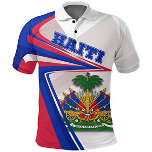 Los polos más populares de Haití para hombres Ventas directas de fábrica Kanaloa Tatau Gen Impresión de logotipo haitiano Polo Camiseta de secado rápido - Product Image 2