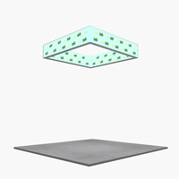 Bannière suspendue au plafond rétroéclairée par LED, conception personnalisée, logo de marque, publicité, promotion, exposition, salon professionnel, stand d'exposition