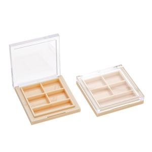 กล่องใส่อายแชโดว์4สีกล่องเครื่องสำอางพลาสติกเปล่ากล่องเครื่องสำอางกล่องเปล่าพร้อมช่องใส่แปรง - Product Image 1