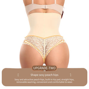 Women's High <strong>Waist</strong> Body Shaper Pants Tummy Control Lace Thong With Firm Level Sexy <strong>Slimming</strong> Shaper Panties <strong>Underwear</strong> - Product Image 4