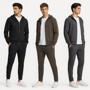 Ensemble de survêtement pour <span class=keywords><strong>homme</strong></span> personnalisé de haute qualité multicolore avec logo, en nylon et élasthanne, sweat à capuche technique, ensemble de jogging, vente en gros OEM - Product Image 1