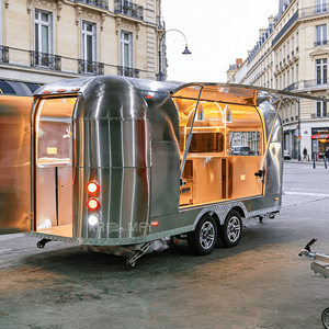 Camion de vente ambulante de crème glacée en acier inoxydable, remorquable, avec fonction de distribution de snacks et caractéristiques anti-rouille - Product Image 2