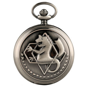 <span class=keywords><strong>Vintage</strong></span> grey Relogio De Bolso Full Metal Alchemist Fob Chain Pendant collana <span class=keywords><strong>orologio</strong></span> <span class=keywords><strong>da</strong></span> tasca - Product Image 5