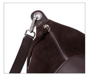 Bolso de Mujer de Cuero Premium, Gamuza Mate, Piel de Vaca, Bandolera, Bolso de Gamuza Suave, Modelo 20256, Nuevo - Product Image 5