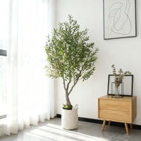 Faux verdure 6ft haut 180cm olivier artificiel dans un pot en plastique faux olivier pour la maison paysage jardin décoration