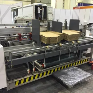 Máquinas de fabricación de cajas industriales semiautomáticas, máquina de pegamento de fusión en caliente de doble pieza AB de alta velocidad
