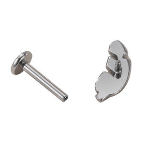 ASTM F136 Titane Fileté Interne et Push In Avec Fourrure Pendentif TOP Labret Lip Studs Piercing Jewelry - Product Image 2