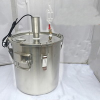 Baril de Fermentation à Couvercle Scellé Mo-Qdmech en Acier Inoxydable 304, Cuve de Fermentation pour Céréales et Vin, Équipement de Brassage Domestique 12kg