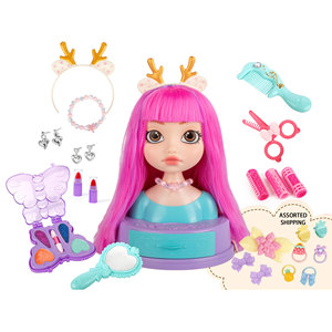 Tête de poupée princesse en gros pour filles, jeu de simulation, habillage, coiffure et tressage - Product Image 3