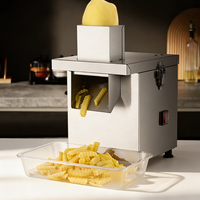 Machine à découper les aliments électrique automatique multifonctionnelle en acier inoxydable pour usage commercial, coupe-légumes, trancheuse/déchiqueteuse