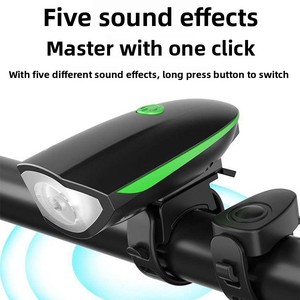 Kidsren intégré phare LED vélo de route klaxon étanche nuit cavalier lampe de poche fort ABS matériel cyclisme équipement batterie - Product Image 3