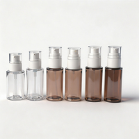Flacon pompe cosmétique de luxe en PETG transparent 30ml 50ml 60ml pour soins de la peau, flacon pulvérisateur vide, fabricant d'emballages