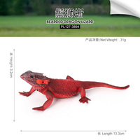Figurines d'animaux en PVC massif, modèle de simulation de lézard agama à tête plate, vente en gros