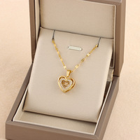 Offre Spéciale En Gros Infinity Amour Coeur En Acier Inoxydable Pendentif Collier À La Mode Fleur Bijoux De Mode Anniversaires Princesse Coupe