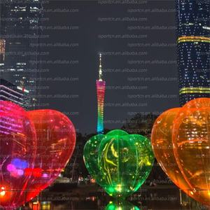Escultura de Corazón Inflable <span class=keywords><strong>Transparente</strong></span> con Luces LED RGB, Bola de Amor <span class=keywords><strong>Transparente</strong></span>, <span class=keywords><strong>Esfera</strong></span> de Amor Colorida para Eventos de San Valentín, Bodas, Fiestas - Product Image 5