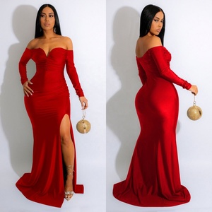 Şık Straplez Abiye Kadın Yemek Elbisesi Yırtmaçlı Balo Elbisesi Parti İçin - Product Image 3