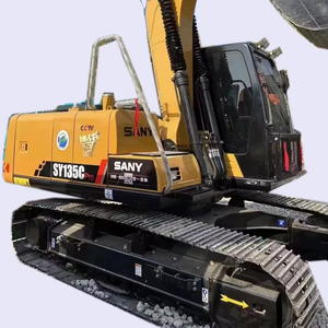 Pelles de taille moyenne SANY 135 13,5 tonnes Pelle sur chenilles 13 tonnes 14 tonnes Excellentes performances du moteur Kubota Effet économique élevé - Product Image 1