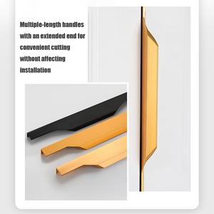 Factory Direct-sale Italian-style Aluminum Handle Wardrobe Cabinet Bedside Table Drawer Thumb Pull Handle - Product Image 6