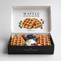 Boîte à rouleaux de cannelle en papier ondulé de qualité alimentaire personnalisée avec votre logo, écologique, pour emporter, boîte d'emballage pour shawarma