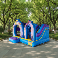 Château gonflable écologique à thème de personnage de dessin animé avec toboggan, capacité de 500 kg, château de saut commercial pour enfants pour parc de trampolines