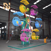 Nova Rides Grande Roue Miniature, Petite Roue de Fermeuse pour Enfants, Manège Portable pour Fêtes et Événements