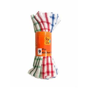 Ensemble de serviettes de cuisine multicolores Premium Check Mate avec un design à carreaux classique - Product Image 1