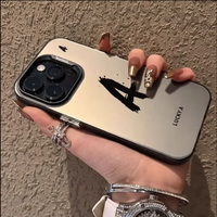Étui de téléphone lettre chanceuse pour IPhone11 12 13 14 15 ProMax X XR XS XSMax 7 8 14 15Plus housse de protection antidérapante et Anti-chute
