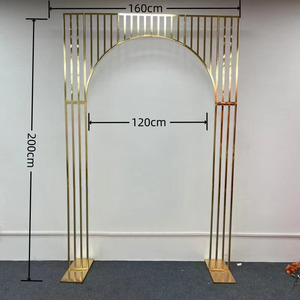 KL-FS006 <b>Wedding</b> Gold Metal Arch Flower <b>Stand</b> <b>Backdrop</b> Iron Frame Flower <b>Stand</b> Screen Background for Events Decoration - Product Image 5