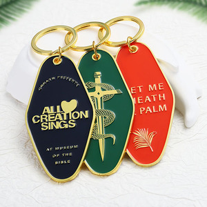 Cá nhân hoá vòng chìa khóa vàng cổ điển motel Logo Keychain tùy chỉnh Keychain kim loại kẽm hợp kim số phòng khách sạn Keychain thẻ chìa khóa - Product Image 4