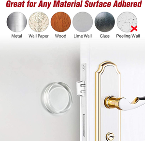 Protector de pared autoadhesivo transparente para puertas, almohadilla protectora para una protección silenciosa contra golpes de puertas - Product Image 5