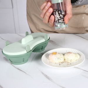 หม้อต้มไข่แบบสองช่องเคลือบกันติด รุ่นใหม่ พร้อมฝาปิด ใช้กับไมโครเวฟได้ - Product Image 5