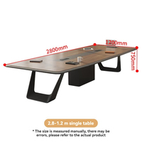 Table de conférence de luxe contemporaine, panneau en bois moderne, pieds en métal MDF, finition brillante, mobilier de bureau pour les écoles