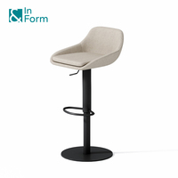 Usine directe jambe haute disque rond levage rotatif réglable meubles commerciaux bureau zone de rupture tabouret de Bar pour cantine