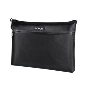 CUSTOM Custom Black Small Zipper Waterproof and Fireproof <b>Document</b> <b>Bag</b> for Filing - Product Image 2
