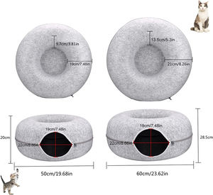 Escondite interior Anti-Collapse Felt Play <span class=keywords><strong>Cat</strong></span> Bed Cats Tunnels <span class=keywords><strong>Cat</strong></span> <span class=keywords><strong>Cave</strong></span> Tunnel Uso para mascotas pequeñas - Product Image 4