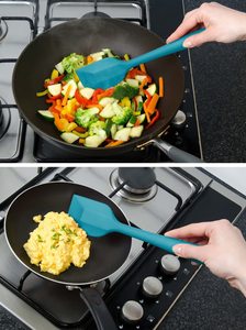 Spatule en silicone résistante à la chaleur pour la cuisine, grattoir pour gâteau, crème, pâtisserie, beurre, pâte, mélange, cuisson, pâtisserie - Product Image 4