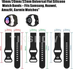 Correa de reloj de silicona de repuesto QuickFit para <span class=keywords><strong>Garmin</strong></span> <span class=keywords><strong>Venu</strong></span> <span class=keywords><strong>2S</strong></span> Universal Fit 20mm 22mm suave y duradera - Product Image 4