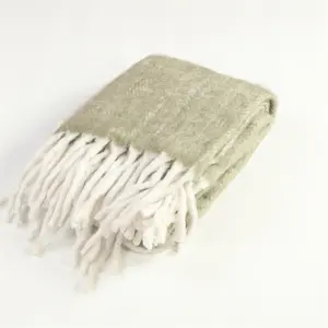 custom tassel throw brush 100 polyester cotton tassel blanket