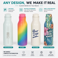 Botella Térmica de Acero Inoxidable de Boca Pequeña con Logotipo Personalizado, 750 ml, Aislada al Vacío, Recubierta con Pintura en Polvo, Libre de BPA, Botella Deportiva, Regalos Empresariales