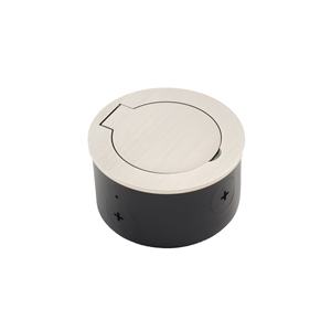 Tomacorriente de Piso de Acero Inoxidable de 1 Compartimento con Caja Metálica para Sala de Conferencias y Oficina - Product Image 2